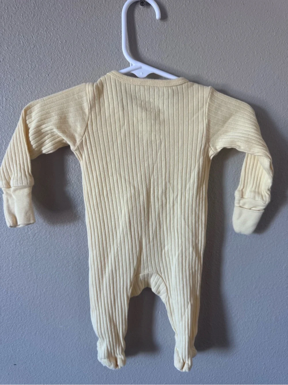 Unbranded Blue & Cream Footed Baby One-Piece with Sun Print